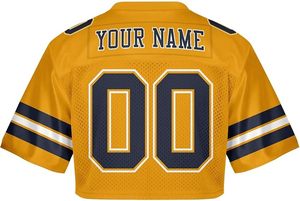 Maillot de football personnalisé pour femme et fille, crop top en mesh personnalisé, maillots de football universitaires sur mesure - Product Image 4