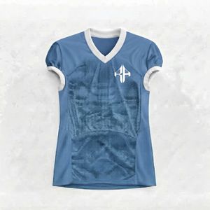 Nouveau maillot de football américain pour hommes, col en V, impression par transfert thermique, matière 100% polyester par RIVIAN ATLANTIC - Product Image 2