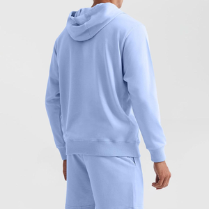 Sudadera con Capucha para Hombre, Estilo Moderno, de Poliéster y Algodón, Tejida, Estilo Urbano, con Bolsillo Canguro y Bloques de Color, Teñido Liso - Product Image 5