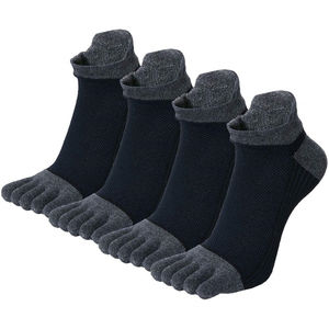 Chaussettes de sport à cinq doigts pour jeunes avec logo personnalisé, 100 % coton, plusieurs couleurs, respirantes, écologiques, pour la course à pied et la randonnée - Product Image 1