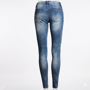 Ladies Mom Jeans Mid Waist Loose Fit <b>Boot</b> Cut Denim <b>Pants</b> Custom Logo Vintage Quick Dry Sustainable Cotton Trousers Wholesale - Product Image 4