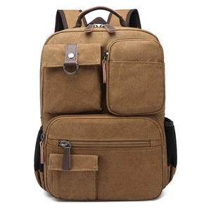 <b>Canvas</b> Classic Geometric Open Casual <b>Backpack</b> with Multiple Zipper Pockets Unisex Softback 56-77L Durable Daily Use Eco-Friendly - Product Image 1