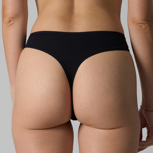 Culottes Bikini Taille Basse Respirantes en Coton Tricoté Solide Brodé avec Logo à la Taille pour Femmes – Style Hipster Tendance - Product Image 4