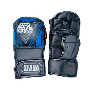 Guantes de Sparring MMA con Logotipo Personalizado, de Cuero PU, Correa de Muñeca Ajustable, Ligeros, para Entrenamiento al Aire Libre, con Palma Abierta - Product Image 3