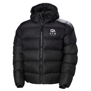 Veste d'hiver décontractée pour homme GYM Active, de haute qualité, noire, respirante, coupe-vent, imperméable, en polyester, doublée de polaire et de laine, à séchage rapide - Product Image 2