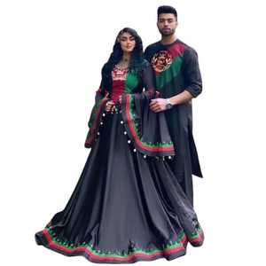 New Latest Arrival Red Color Embroidered Dress With Couple <b>Matching</b> Vest Afghan Vintage Formal Dresses - Product Image 1