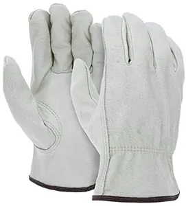 Heavy Duty Durable Cowhide Leather Work gloves Driving Gardening Farming industrial Hand Working Leather Safety Gloves