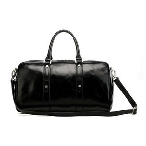 Black Genuine Leather Casual <b>Belt</b> with Square Buckle Top Handle and Adjustable Shoulder Strap Durable - Product Image 1