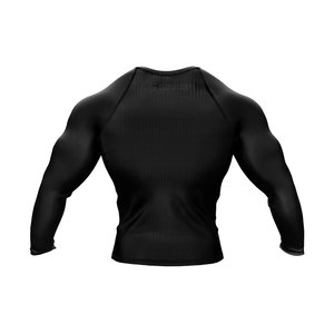 Personnalisez votre propre logo sur un rashguard à manches longues sublimé, rashguard MMA, rashguard BJJ, t-shirt de compression MMA pour hommes - Product Image 2