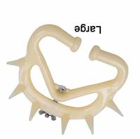 Cincin Hidung Anak Sapi Plastik Beige yang Dapat Disesuaikan dan Digunakan Kembali dengan Duri - Alat Anti Menyusui untuk Anak Sapi Sapi Perah & Sapi Pedaging