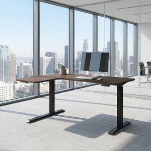 Muebles Comerciales Ergonómicos de Alta Calidad, Escritorio Elevador Eléctrico en Forma de L, Marco Metálico, ODM OEM de Fábrica - Product Image 6