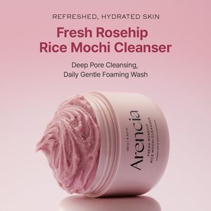Nettoyant visage Arencia Rosehip Brightening Rice Mochi 120g, soin coréen pour la peau, nettoyant visage quotidien, exfoliant - Product Image 2