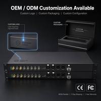 Extenseur Fibre Optique Audio-Vidéo Bidirectionnel Professionnel 2 Canaux 3G-SDI XLR 24 bits, Montable en Rack, Transceiver Fibre Optique Audio-Vidéo