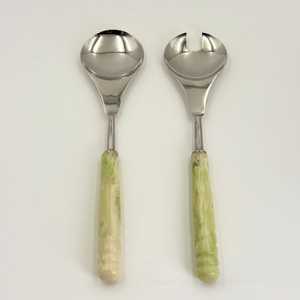 Hot Selling Stainless Steel Tableware Salad <b>Server</b> or Salad Spoons With Resin Handle Home Hotel Restaurant Flatware Dinnerware - Product Image 3