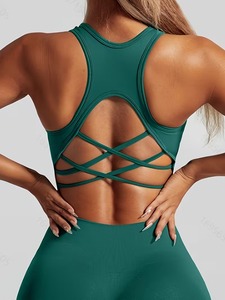 Womens Seamless Activewear 2 Piece Set Multi Strap Cutout Bra and Under Glute Contouring Fitness Leggings Yoga Suit Outfit - Product Image 6