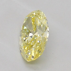 Diamant Jaune Fantaisie Ovale de 0,69 ct, Clarté VVS2, Coupe Excellente, Certifié, pour Bijoux Fins et Bagues de Fiançailles - Product Image 3
