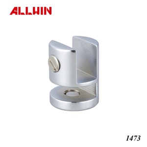 Connecteur de fixation pour étagère de douche en verre, sans perçage, 25 x 33 mm, pour verre de 6 mm et 10 mm, en laiton chromé poli - Product Image 5