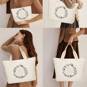 Canvas <b>Tote</b> <b>Bag</b> Reusable Shopping Carry <b>Bag</b> with Long Handles for Grocery <b>Travel</b> Beach Office School Everyday Canvas <b>Tote</b> <b>Bag</b> - Product Image 4
