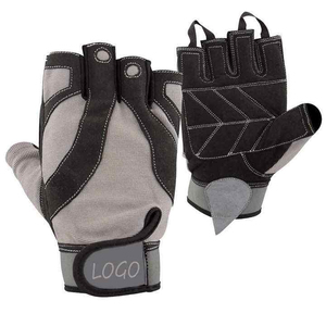 Professional weightlifting gloves breathable gym workout gloves with wrist strap palm padding anti <b>slip</b> grip <b>half</b> finger fitness - Product Image 2