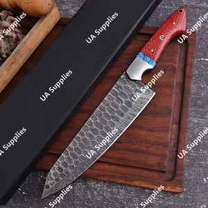 2026 New Design Damascus Steel Chef <b>Knife</b> Razor <b>Sharp</b> Full Tang Modern Style <b>Kitchen</b> <b>Knife</b> Gift Box Honeycomb Handle Luxury OEM - Product Image 4