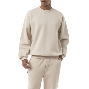 Ensemble de survêtement décontracté pour homme avec logo personnalisé, en molleton épais 480 GSM, séchage rapide, sweat-shirt et pantalon de survêtement, en coton/polyester tricoté uni - Product Image 3