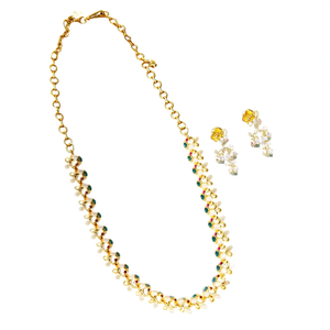 Gold Plated Peacock <b>Pearl</b> Bridal Earring <b>Set</b>-Designer Fine <b>Jewelry</b> - Product Image 2