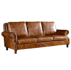 Elegante Sofá Chesterfield de Cuero de 3 Plazas con Artesanía de Alta Calidad, Asientos Cómodos y Diseño Clásico Perfecto - Product Image 2