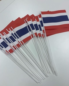 ธงโบกมือแบบกำหนดเอง ทำจากโพลีเอสเตอร์ สำหรับงานโปรโมชั่น พร้อมด้ามพลาสติก พิมพ์ลายด้วยเทคนิค Dye Sublimation - Product Image 1