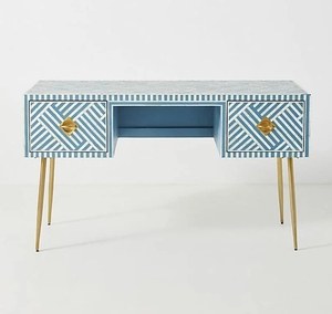 Modern 2-Drawer Bone Inlay Ottoman Handmade Eco-Friendly Multi-Function Living Room Furniture Elegant Decorative Bedroom Hotel - Product Image 5