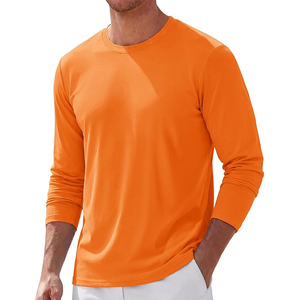 T-shirts décontractés pour hommes, coupe classique, 100% coton, manches longues, poids lourd - Product Image 6