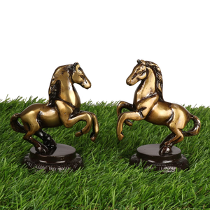 Estatua de Caballo de Latón Macizo Hecha a Mano, Estilo Antiguo, Escultura Decorativa de Animal para Decoración de Interiores de Hogar, Oficina y Hotel - Product Image 2