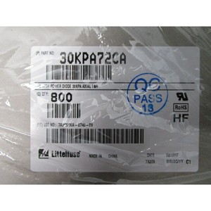 1 lot de 800 diodes TVS Little Fuse 30KPA72CA - Équipements et pièces semi-conducteurs de renommée mondiale à confiance - Product Image 5