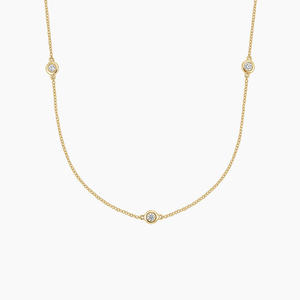 Collier à trois pierres serties de diamants - Product Image 3