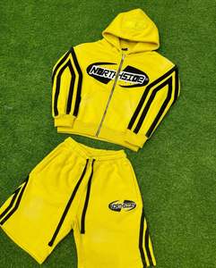 Conjunto Deportivo de Verano para Hombre, Transpirable, con Capucha, Ligero, 100% Poliéster y Nailon, con Pantalones Cortos - Product Image 4