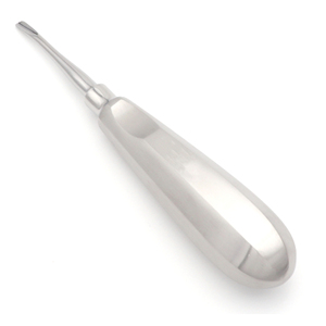 Elevador de Extracción Dental Curvo de 4mm, Instrumento con Hoja Delgada y Afilada para Cortar Ligamentos Periodontales, Acero Inoxidable Quirúrgico - Product Image 1