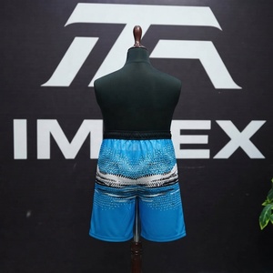 Shorts de Playa para Hombre con Estampado de Puntos Azules, Sublimados, de Secado Rápido, Deportivos, Cintura Elástica, Largo Medio, con Bolsillos - Product Image 3