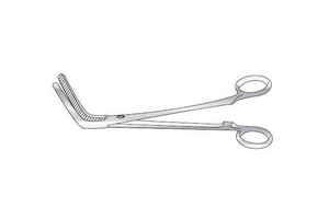 Poignées ergonomiques en acier inoxydable pour forceps Wertheim Parametrium, courbés et droits, longueurs 254mm/360mm/233mm/203mm - Product Image 6
