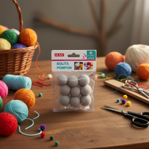 Palline di Paillettes Ilan 3.0Cm Grigie 9 Pezzi per Decorazioni Artigianali - Product Image 2