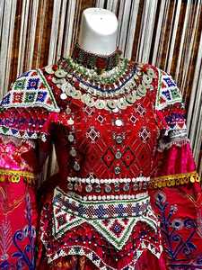 Proveedores Directos de Fábrica, Precios al por Mayor, Vestido Afgano para Mujer, Ropa para Bodas y Fiestas, Vestidos Afganos Kuchi Hechos a Mano con Bordados Pesados - Product Image 5