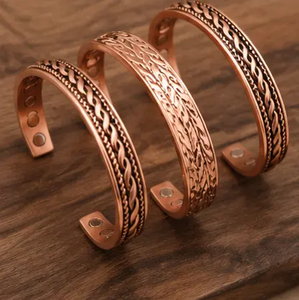 Pulsera Kada de Cobre, Adorno Clásico para la Muñeca, Ajustable, Hecho a Mano, Joyería Étnica, Accesorio de Bienestar Espiritual - Product Image 3