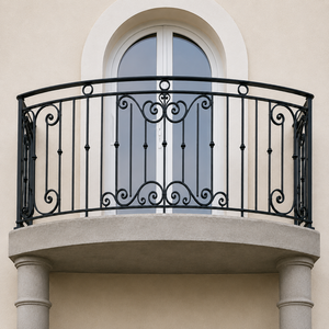 Balustrades de balcon en fer forgé sur mesure, garde-corps métalliques décoratifs aux designs élégants pour villas, maisons de luxe et espaces extérieurs. - Product Image 4