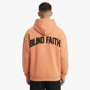 Men's Zipper Puff Print Hoodie Heavyweight 100% Cotton Long Sleeve Drop Shoulder Street Winter Wear 400Gsm <b>Zip</b> <b>Up</b> Hoodies Men - Product Image 2
