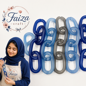 งานฝีมือ FAIZA ของตกแต่งผนังเรซิ่นแบบแขวน โปร่งใส พร้อมห่วงโซ่แบบเปิด DIY เครื่องประดับทำมือทันสมัย โซ่คิวบันลิงค์ ขนาดสั่งทำได้ - Product Image 1
