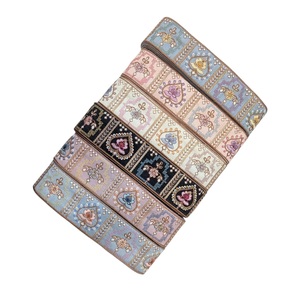 High Quality Designer Cotton Net Lace Ribbons Crochet Yarn Machine Embroidered <b>Sequins</b> Garter Dress Decoration Wholesale Price - Product Image 1
