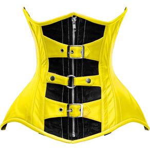 คอร์เซ็ตของผู้หญิงวินเทจชุดกระชับสัดส่วนเซ็กซี่แบบโอเวอร์บัสท์คอร์เซ็ทหนังระบายอากาศทันสมัยสำหรับขนาดใหญ่พิเศษ - Product Image 1