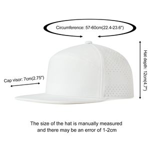 Gorra Snapback Unisex de 6 Paneles, Malla Blanca Transpirable, Ajustable, Visera Plana, Estilo Casual para Exteriores - Product Image 4