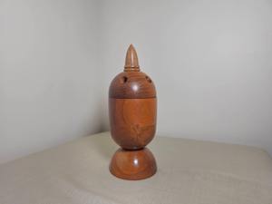 Brûleur d'encens en bois naturel avec incrustation en laiton et bol en acier inoxydable, support décoratif pour Oud et Bakhoor, pour parfumer la maison - Product Image 6