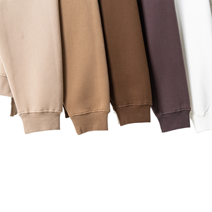 เสื้อฮู้ดดี้พรีเมียมสั่งทำพิเศษ สีน้ำตาล ไซส์ใหญ่ ผ้าคอตตอนหนา 400gsm สไตล์สตรีทแวร์ ทรงไหล่ตก แบบยูนิเซ็กส์ เสื้อสเวตเชิ้ตเปล่าไม่มีลาย - Product Image 5
