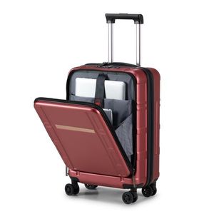 Valigia da cabina in alluminio da 20 pollici con scomparto frontale, doppie ruote girevoli, lucchetto TSA e approvata per il trasporto aereo - Product Image 2