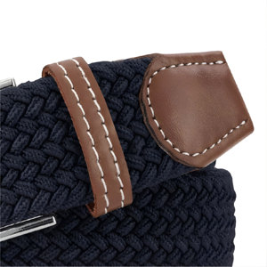 Cinturón liso para hombre, color negro, cómodo, ajustable, informal, suave, con correa elástica, elegante, moderno, para uso diario, calidad premium, duradero - Product Image 2